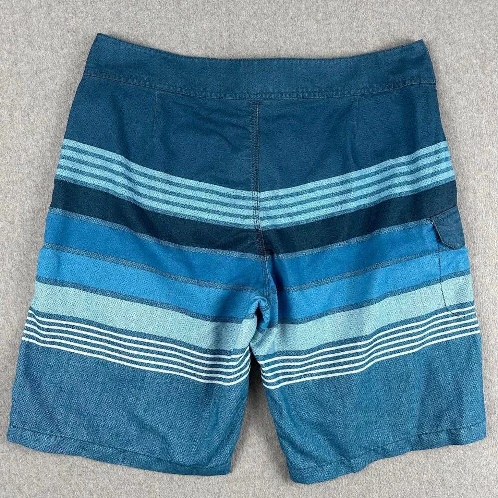 Billabong Mens Blue Striped Board Shorts‎ Swim Trunks Size 36